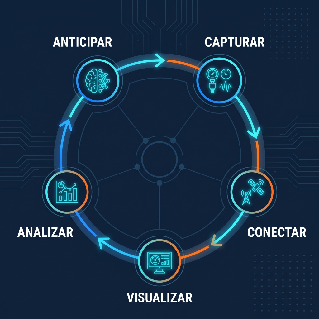 Ciclo integral Enertronic: Capturar, Conectar, Visualizar, Analizar y Anticipar